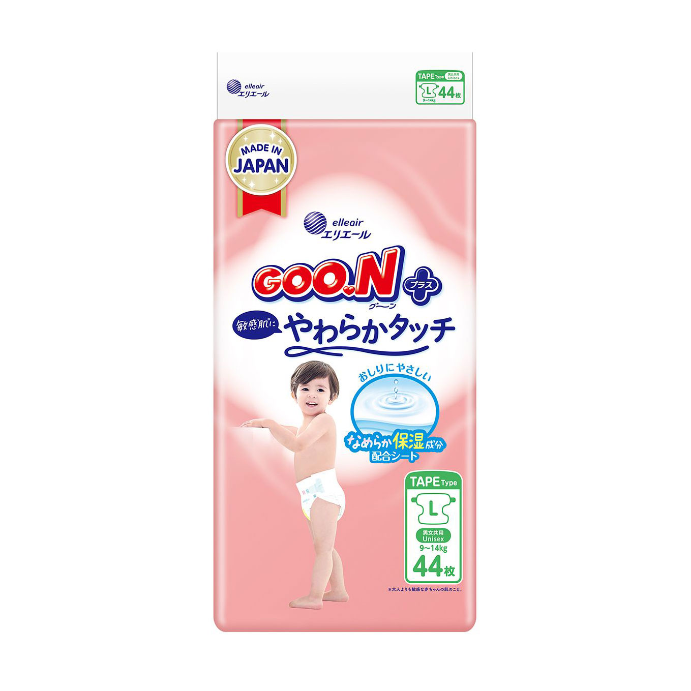 Підгузки Goo.N Plus розмір L (9-14 кг), 44 шт